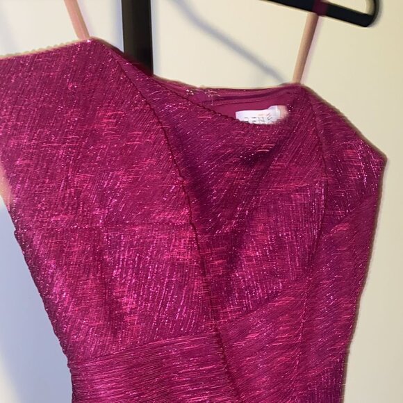 RENÉ RUIZ METALLIC STRAPLESS GOWN - Picture 4 of 7